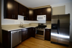 kitchen quartz countertop and appliances