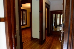 entry foyer with mirror
