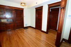 dining room with hutch